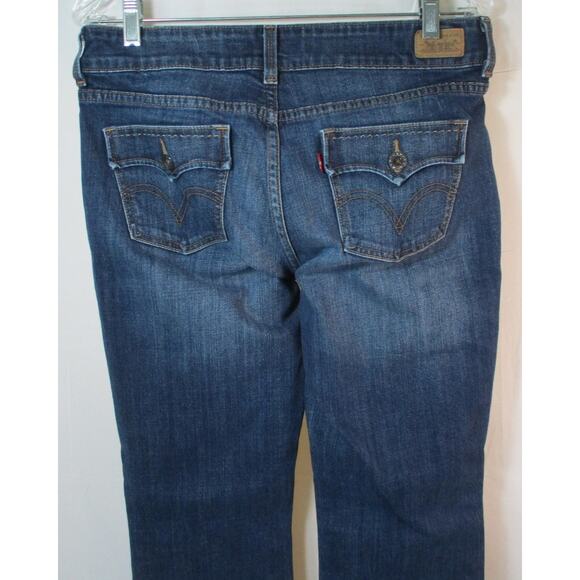 Levi's Women's Mid Rise Slender Boot Cut Stretch Blue Jeans Size 10 - Picture 5 of 9